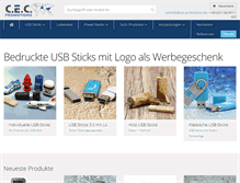 Tablet Screenshot of cec-promotions.de